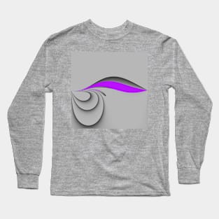 Grey and purple Long Sleeve T-Shirt